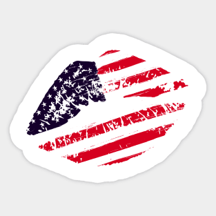 American flag lips Sticker